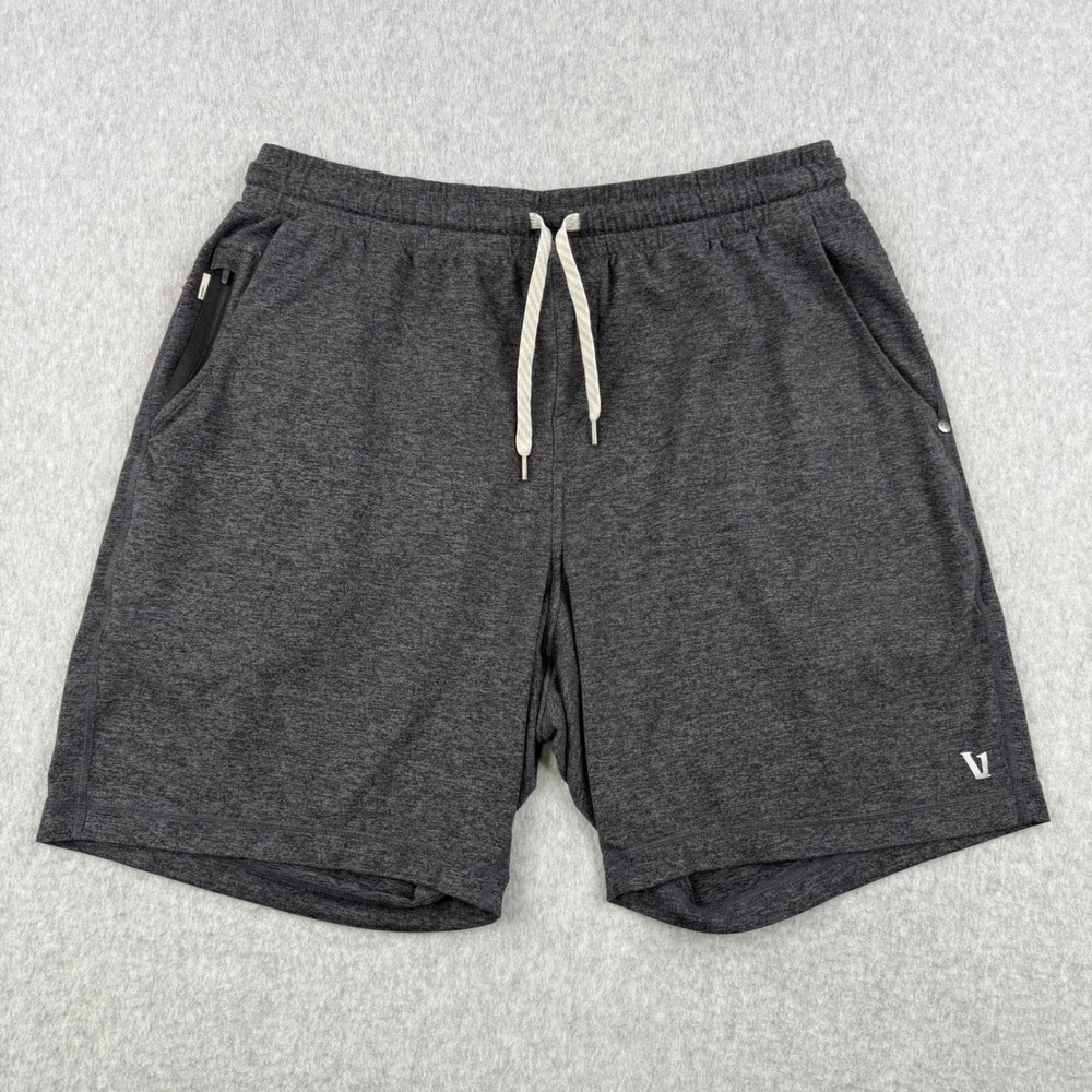 Vuori Shorts Mens XL Gray Ponto Short Performance Knit Athletic Performance